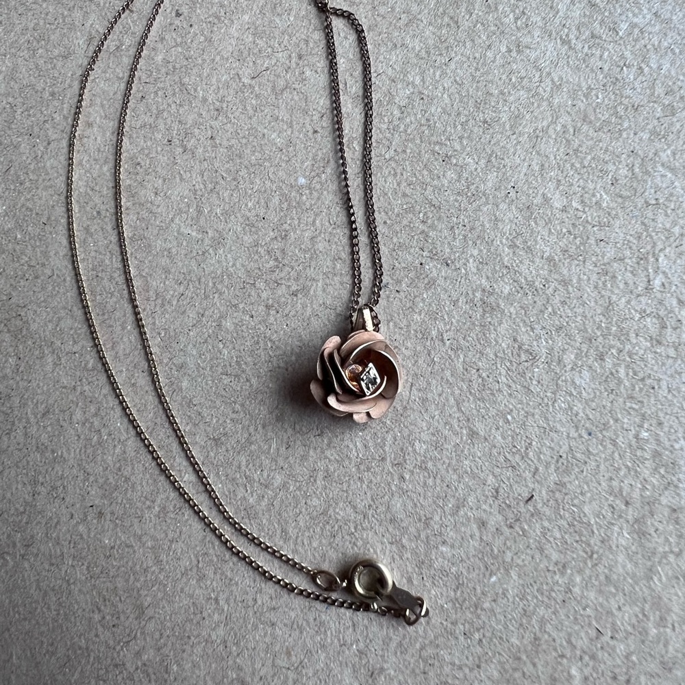 Rose Gold Pendant Necklace, 1/20 12k G.F., Marked